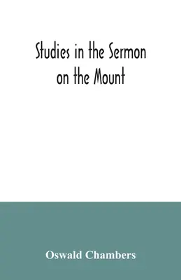 Tanulmányok a hegyi beszédről - Studies in the Sermon on the Mount