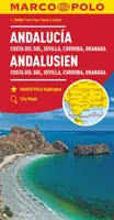 Andalúzia, Costa del Sol, Sevilla, Córdoba, Granada Marco Polo térkép - Andalusia, Costa Del Sol, Seville, Cordoba, Granada Marco Polo Map