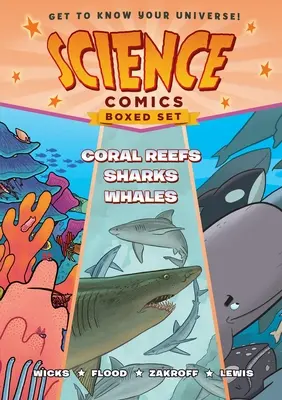 Tudományos képregények dobozos készlete: Korallzátonyok, cápák és bálnák - Science Comics Boxed Set: Coral Reefs, Sharks, and Whales