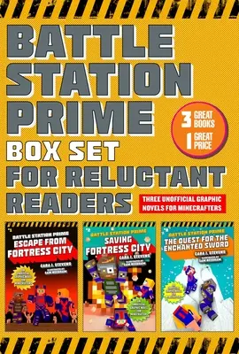 A nem hivatalos Battle Station Prime Box Set kezdő olvasóknak: Magas érdeklődésű, illusztrált képregények Minecrafterek számára - The Unofficial Battle Station Prime Box Set for Beginner Readers: High-Interest, Illustrated Graphic Novels for Minecrafters