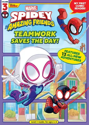 Spidey a jeho úžasní přátelé: Týmová práce zachraňuje den: Moje první komiksová čtečka! - Spidey and His Amazing Friends: Teamwork Saves the Day!: My First Comic Reader!