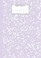 Márvány jegyzetfüzet A4: Lila lila főiskolai szabályozott napló - Marble Notebook A4: Lilac Purple College Ruled Journal