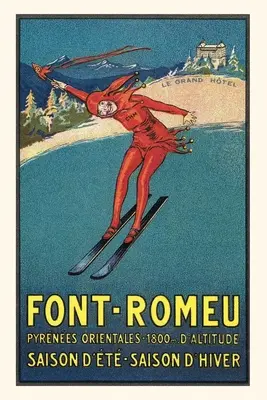 Vintage folyóirat Font-Romeu síelő poszter - Vintage Journal Font-Romeu Ski Poster