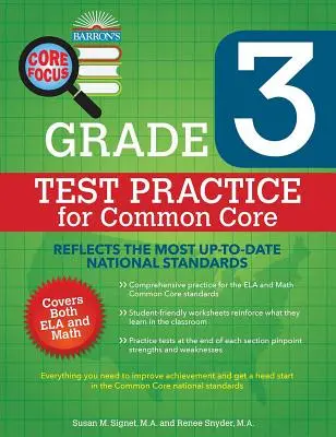 Core Focus Grade 3: Tesztgyakorlat a Common Core-hoz - Core Focus Grade 3: Test Practice for Common Core