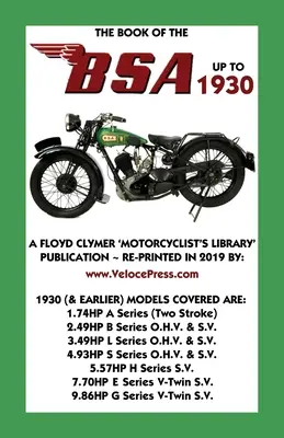 A BSA könyve 1930-ig - Book of the BSA Up to 1930