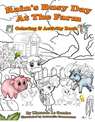 Rain's Busy Day At The Farm színező könyv - Rain's Busy Day At The Farm Coloring Book