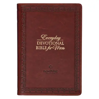 NLT Holy Bible Everyday Devotional Bible for Men New Living Translation, Vegán bőr, bordó dombornyomással - NLT Holy Bible Everyday Devotional Bible for Men New Living Translation, Vegan Leather, Burgundy Debossed