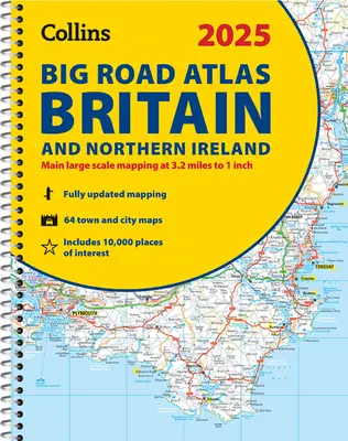 2025 Collins Big Road Atlas Britain and Northern Ireland: A3 spirál - 2025 Collins Big Road Atlas Britain and Northern Ireland: A3 Spiral