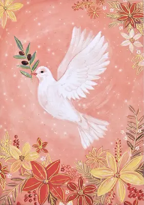 A béke szárnyai Kis dobozos ünnepi kártyák - Wings of Peace Small Boxed Holiday Cards