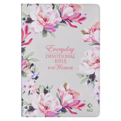 NLT Holy Bible Everyday Devotional Bible for Women New Living Translation, Vegán bőr, rózsaszín virágmintás nyomtatással - NLT Holy Bible Everyday Devotional Bible for Women New Living Translation, Vegan Leather, Pink Floral Printed