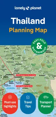 Lonely Planet Thaiföld tervezési térkép - Lonely Planet Thailand Planning Map