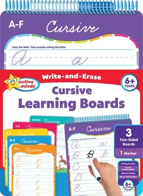 Active Minds Write-And-Erase kurzív tanulótáblák - Active Minds Write-And-Erase Cursive Learning Boards