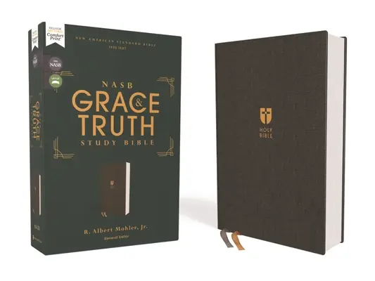 Nasb, a Grace and Truth Study Bible, Cloth Over Board, Gray, Red Letter, 1995 szöveg, Comfort Print - Nasb, the Grace and Truth Study Bible, Cloth Over Board, Gray, Red Letter, 1995 Text, Comfort Print