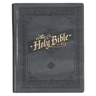 KJV Szent Biblia, nagyméretű jegyzetelő Biblia, műbőr keményfedeles - King James Version, szürke - KJV Holy Bible, Large Print Note-Taking Bible, Faux Leather Hardcover - King James Version, Gray