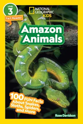 National Geographic Readers: Amazon Animals (L3): Amazonas Állatok (L3): Amazon Geographic Geographic Animals: Amazon Animals (L3): 100 szórakoztató tény a kígyókról, lajhárokról, pókokról és még sok másról. - National Geographic Readers: Amazon Animals (L3): 100 Fun Facts about Snakes, Sloths, Spiders, and More