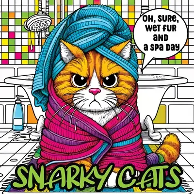 Snarky Cats: Színezőkönyv egy csipetnyi pimaszsággal és lazító humorral, szarkasztikus szórakozás macskabarátoknak - Snarky Cats: Coloring Book with a Touch of Sass and Relaxing Humor, Sarcastic Fun for Cat Lovers