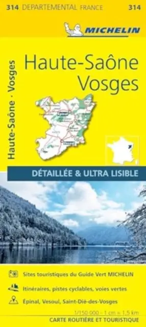 Haute-Saone Vogézek - Michelin helyi térkép 314 - Haute-Saone  Vosges - Michelin Local Map 314