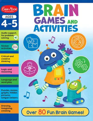 Brain Games and Activities, Ages 4 - 5 Workbook (Agyjátékok és tevékenységek, 4-5 éves korosztály) - Brain Games and Activities, Ages 4 - 5 Workbook