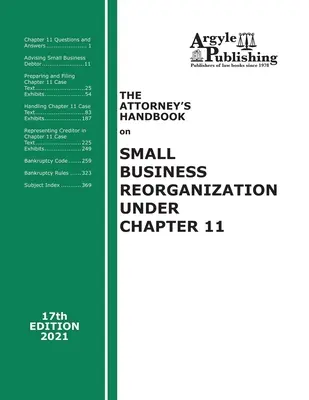 Az ügyvéd kézikönyve a kisvállalkozások 11. fejezet szerinti reorganizációjáról - The Attorney's Handbook on Small Business Reorganization Under Chapter 11