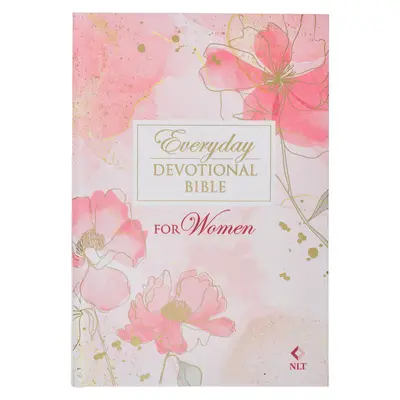 NLT Holy Bible Everyday Devotional Bible for Women New Living Translation, rózsaszínű, nyomtatott virágos, rózsaszínű - NLT Holy Bible Everyday Devotional Bible for Women New Living Translation, Pink Printed Floral